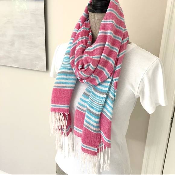3/$25 Striped Lightweight Cotton Scarf - Picture 6 of 6